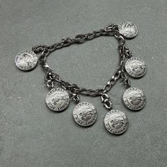【美品】BURBERRY ブレスレット ロゴ チェーン シルバー系 保存袋付き 美品】BURBERRY ブレスレット ロゴ チェーン シルバー系 保存袋付き 美
