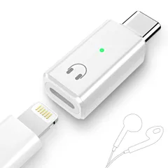 ライトニング タイプc 変換 イヤホン対応1個 Lighting USB-C 変換イヤホン対応 ヘッドフォンジャック-オーディオ 通話・音楽・HiFi音量調節対応 iPhone 17/16/15 Pro Max/iPad/Galaxy S25 S24 S23