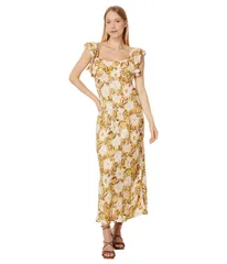 メイドウェル レディース トップス ワンピース マキシワンピース フラワー柄 マキシ フラワー Madewell FlutterSleeve Slip Maxi Dress in Floral CuproBlend Chamomile Tea