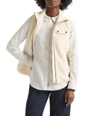 ペンドルトン レディース アウター ベスト ノースリーブ フリース Pendleton Laurel Berber Fleece Stand Collar Sleeveless HighLow Hemのサムネイル