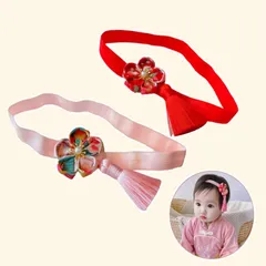 YINKE ベビー ヘアバンド 4点セット 赤ちゃん レース 花 ヘアアクセサリー へあアクセサリー リボン かわいい おしゃれ プレゼント 新生児 髪飾り 子供 幼児 和装 和風 可愛いヘアバンド 女の子 髪飾り お祝い 結婚式 新生児 誕生日 記念撮影 出