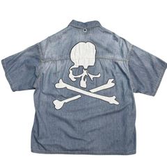 人気完売商品！【美品】サイズ【M】マスターマインドジャパン Mastermind JAPAN 26SS／ MJ SS DENIM SHIRT ／ショートスリーブデニムシャツ ／MJ26EE1-SH016　8065000232334