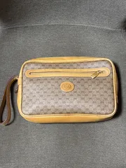 GUCCI オールドグッチ セカンドバッグ GG柄 クラッチ ヴィンテージ PVC レザー