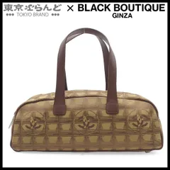 シャネル CHANEL ニュートラベルライン A15828 カーキ レザー ナイロンジャガード ミニボストンバッグ 7番台 ハンドバッグ レディース 101850015