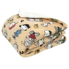 【新品】 リヴェール 毛布 ハーフサイズ ハーフケット 2枚合わせ スヌーピー フランネル シープ調ボア ブランケット あったか 暖かい もうふ 掛け毛布 約100×140cm 1