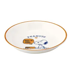 【新品】 「 PEANUTS (ピーナッツ)」 スヌーピー 軽量食器 カレー皿 パスタ皿 深皿 径約22×4cm HAPPY COLOR 電子レンジ可 食洗機対応 食器 グッズ 雑貨 オレンジ SN2801-355 0