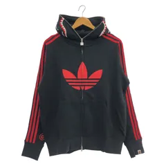 【中古】adidas×A BATHING APE　Shark Full-Zip Hoodie XL Black JN7119[79]