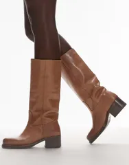 ブロンクス レディース シューズ ブーツ・レインブーツ Bronx Kyley riding knee boots in cognac