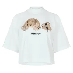 パーム・エンジェルス レディース トップス Tシャツ Palm Angels Womens TShirt White Brown ホワイトのサムネイル
