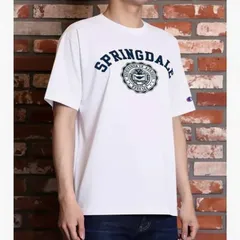 [チャンピオン] トリコロールタグ カレッジプリント 半袖 Tシャツ M WHITE(ホワイト)(染み込みプリント)