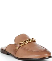 フライ レディース シューズ パンプス レザー ローファー Frye Faith Leather Chain Hardware Detailoafer Mules Dune