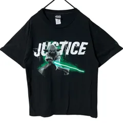 M スターウォーズ ヨーダ 映画 キャラT キャラクター ビッグプリント  ブラック 黒 Tシャツ レディース ユニセックス メンズ 古着 半袖 CHM