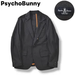 【美品】 日本製 サイコバニー PsychoBunny コットン ドライ 2B シングル テーラード ジャケット センターベント ノッチドラペル S グレー ゴルフ スポーツ カジュアル メンズのサムネイル