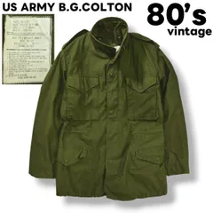 USA製 80s ヴィンテージ US ARMY B．G．COLTON 社製 M－65 3rd フィールド ジャケット アイディール ブラスジップ IDEAL ZIP XS－R オリーブ 民間品 メンズのサムネイル