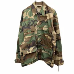 【新品】[印象N] ROTHCO ロスコ フィールドジャケット / シャツジャケット メンズ XS 緑×茶×黒 綿×ポリ 裏地無し ボタン留め フライフロント エルボーパッチ ボックスカット ミリタリー ウッドランドカモ 迷彩柄のサムネイル