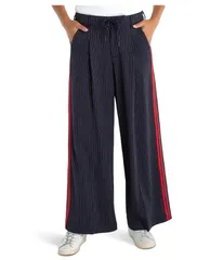 リヴァプール ロサンゼルス レディース ボトムス カジュアルパンツ ワイドレッグ プリーツ Liverpoolos Angeles Highrise Wide Leg Pleated Trouser With Side Stripe 30 Inseam Dee