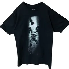 M ビッグプリント スターウォーズ 映画 キャラT キャラクター ブラック 黒 Tシャツ レディース ユニセックス メンズ 古着 半袖 CHM