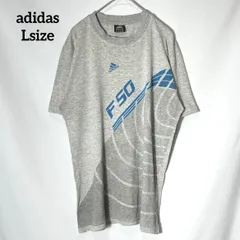 【adidas】アディダス F50サッカー プリントロゴ 半袖Tシャツ グレー US古着 USA輸入 Lsize