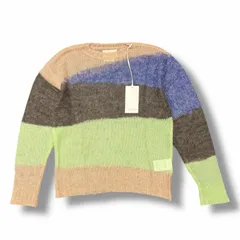 参考上代39600円 未使用 YOKE 25SS Mohair Intarsia Sheer Sweater モヘヤインターシャシアーセーター ニット ヨーク YK25SS0967S ピンク 1（11936M）のサムネイル