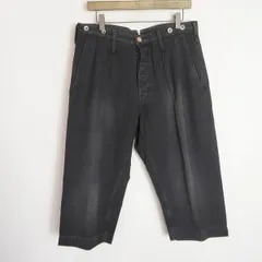 WORLD WORKERS ワールドワーカーズ デニム パンツ シンチバック クロップド MXUA07M サイズM 黒 ●★2のサムネイル