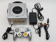 【動作確認済】Nintendo ゲームキューブ 本体 DOL-001 シルバー 純正コントローラー ACアダプター AVケーブル付 任天堂 ニンテンドー GAMECUBE