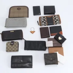 まとめ 14点 セット シャネル ルイヴィトン プラダ グッチ など レザー 長財布 二つ折り 財布 カードケース レディース MWE DT60-4【中古】