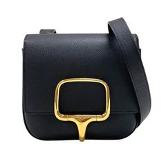 エルメス HERMES デッラカヴァッレリア ミニ W刻 ブラック ゴールド金具 エプソン レディース ショルダーバッグ エルメス HERMES デッラカヴァッレリア ミニ W刻 ブラック ゴールド