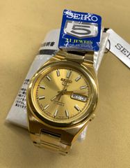 SEIKO5 黒×金 アラビア語曜日設定可 - メルカリ