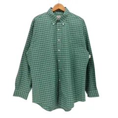 ブルックスブラザーズ BROOKS BROTHERS THE ORIGINAL POLO SHIRT ワンポイント刺繍 チェック L/S ポロカラー シャツ メンズ import：L 