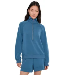 バーレイ レディース アウター パーカー・スウェット Varley Selene 12 Zip Sweat Bijou Blue ブルー