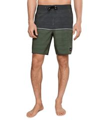 오닐 남성 수영복 반바지 반바지 반바지 ONeill Hyperfreak Mysto Block Scallop 19 Boardshorts Dark Olive 올리브