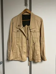 アンクライン(ANNE KLEIN) ナチュラル リネン ブレンド ウェスタン Single ジャケット (ベイ