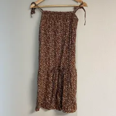 ユニクロ フラワー パータン スモーク 밴딩 ノースリーブ ロンパース オールインワン