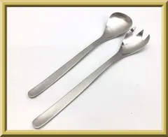 柳宗理 佐藤商事 Martian マーシャン サービスフォーク サービススプーン 2点セット サービングウェア サービングカトラリー キッチンツール キッチン用品 ステンレス製