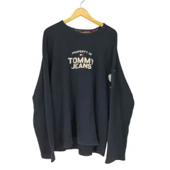 トミージーンズ tommy jeans ロゴ刺繍ラグランスウェット メンズ  XL