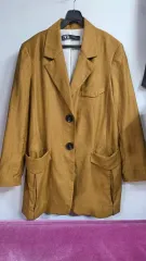 ZARA ザラ ブラウン リネン ブレーザー ジャケット