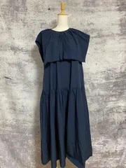 ヴァン  襟付きティアードロングワンピース