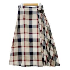 新品 ブルーレーベル クレストブリッジチェックカラミクロスロング