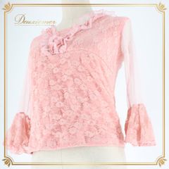 社交ダンス練習着パーティー新品タグ付き激かわピンク花柄チュニック