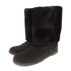 WB26222 美品 CORSO ROMA 9 コルソローマ ノーヴェ ロングブーツ ムートン レザー 内ボア size39 黒 ブラックのサムネイル
