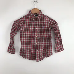 RALPH LAUREN チェックシャツ キッズ 5 レッド×ホワイト 3371202604010012