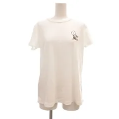 ピーナッツ PEANUTS タグ付き スヌーピー Tシャツ カットソー M 半袖 キャラクタープリント 白 ホワイト /NU ■ECG003