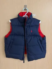 ポロ ラルフローレン ネイビー/レッド リバーシブル ダウン ベスト キッズ 2/2T