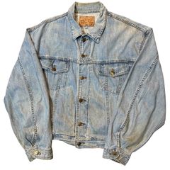 90s BLUE WAY ケミカルウォッシュ デニムジャケット 短丈 - メルカリ
