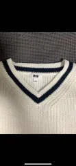 UNIQLO ユニクロ Vネック ニット 白 Lサイズ