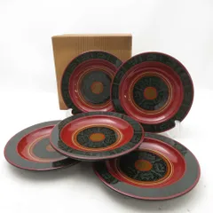 美品 ZOHIKO 平安 象彦 古満 蒔絵 銘々皿 5枚 セット 中皿 菓子器 九代 西村彦兵衛 漆芸 SC10900B3 