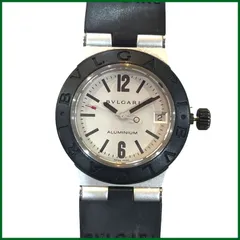 ブルガリ BVLGARI アルミニウム AL29TA レディース 腕時計 デイト シルバー ラバー クォーツ ウォッチ Aluminum 90291629 BVLGARI - ブルガリ BVLGARI アルミニウム AL29TA レディース 腕時計