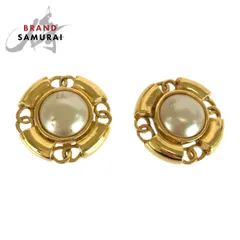 CHANEL シャネル フェイクパール ココマーク ゴールド ホワイト メッキ/フェイクパール イヤリング 93 A刻印 レディース 601835【中古】