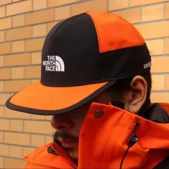 (L/XL) ザ・ノース・フェイス ゴアテックス マウンテン ベースボールキャップ ブラック オレンジ