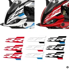 送料無料 BMW S1000RR 2019-2024年式専用 バイクトリム上部デカール RRエンブレムヘッドステッカー 視認性向上 高輝度仕上げ 耐候性抜群 簡単貼付 カスタムアクセント ドレスアップ 外装パーツ バイクカスタム